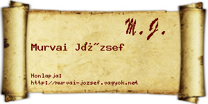Murvai József névjegykártya