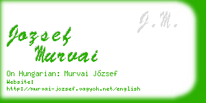 jozsef murvai business card